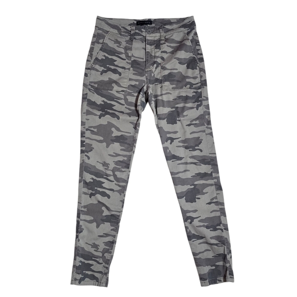 Sanctuary Gray Camouflage Military High-rise Trousers S - Picture 3 of 11